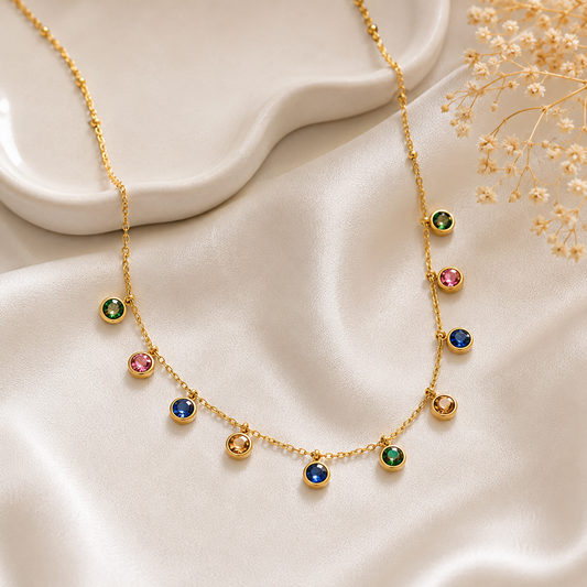 Haloomlux Aurora Multi Gem Necklace