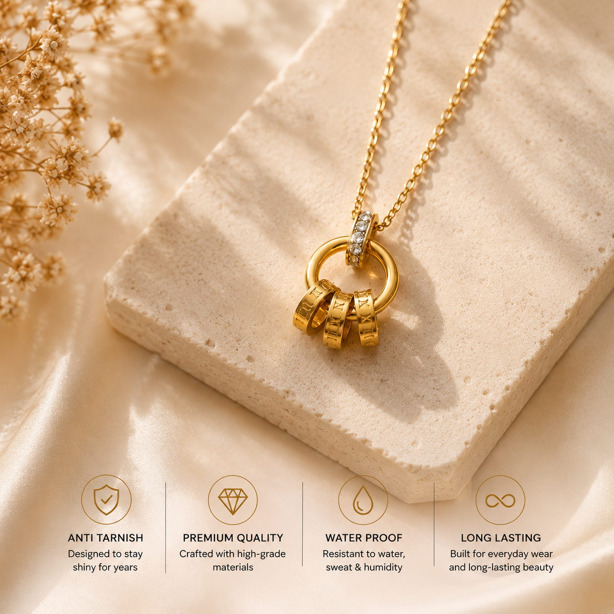 Royal Trinity Pendant Necklace