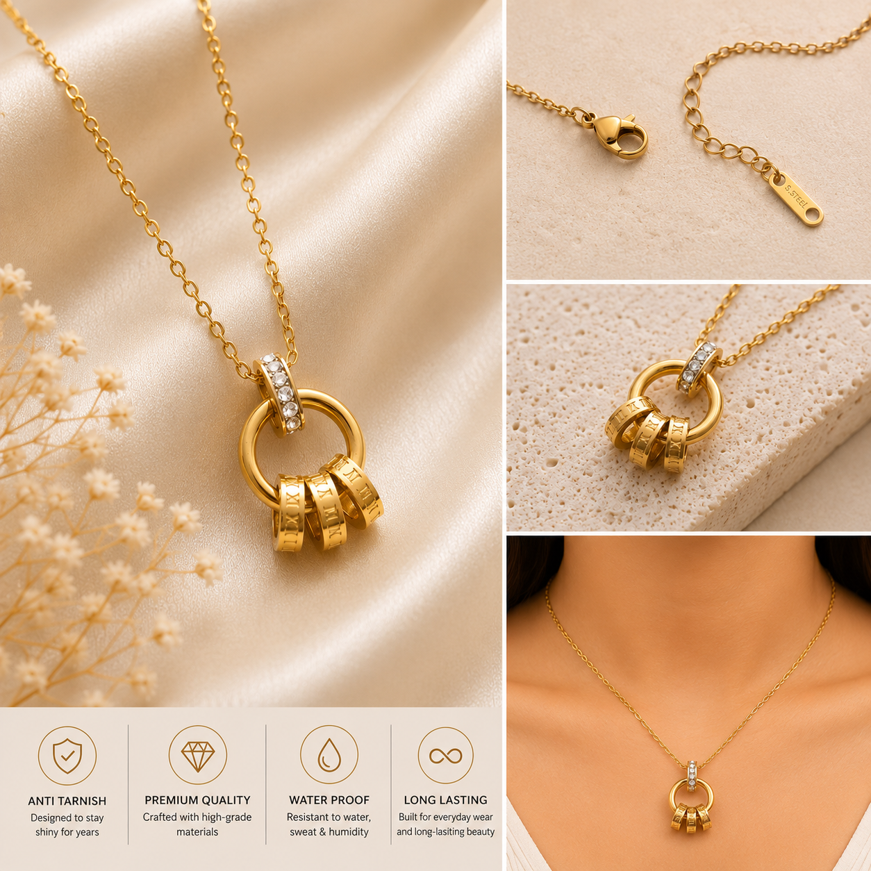 Royal Trinity Pendant Necklace