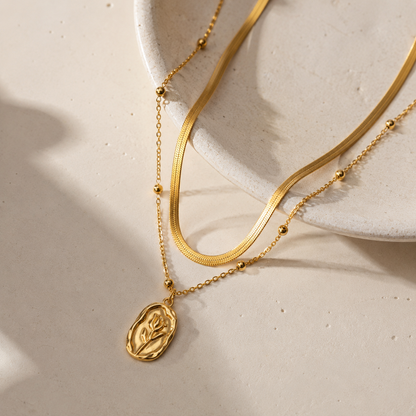 Petal Glow Layered Necklace