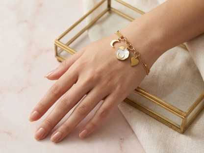 Golden Sky Heart Bracelet