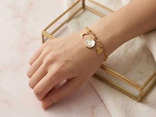 Golden Sky Heart Bracelet